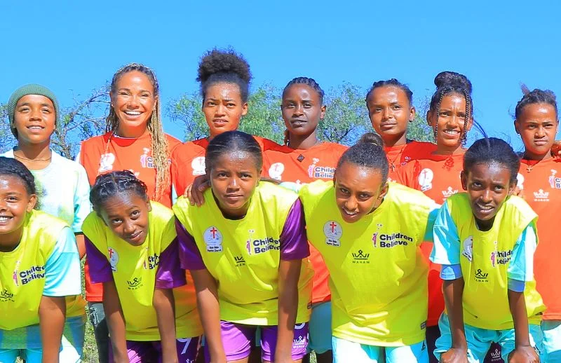 Girls Soccer team Ethiopia 